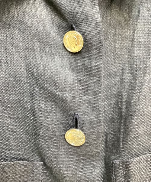 CHANEL（シャネル）CHANEL (シャネル) リネンシャツ ネイビー サイズ:38の古着・服飾アイテム