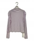 CELFORDセルフォード）の古着「フリルディティールリブニット」｜ラベンダー
