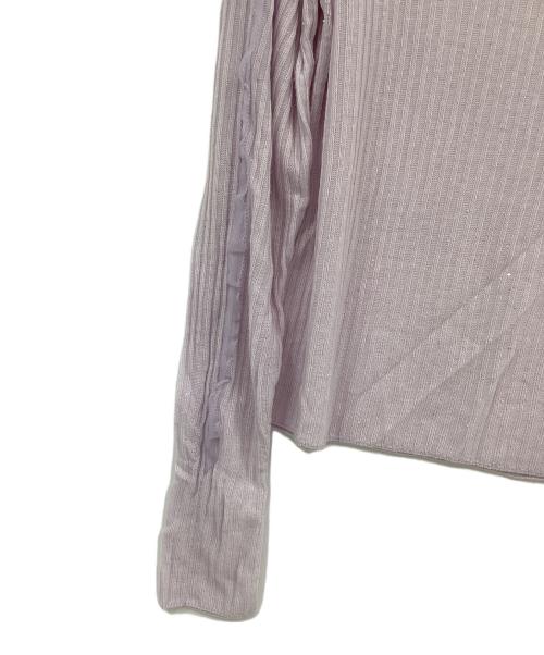 CELFORD（セルフォード）CELFORD (セルフォード) フリルディティールリブニット ラベンダー サイズ:38 未使用品の古着・服飾アイテム