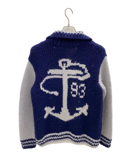 WTAPS（ダブルタップス）WTAPS (ダブルタップス) カウチンニットカーディガン ネイビー×グレー サイズ:②の古着・服飾アイテム