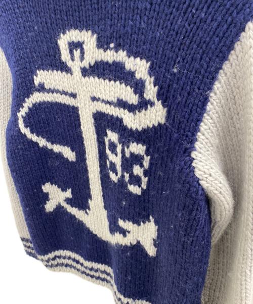 WTAPS（ダブルタップス）WTAPS (ダブルタップス) カウチンニットカーディガン ネイビー×グレー サイズ:②の古着・服飾アイテム