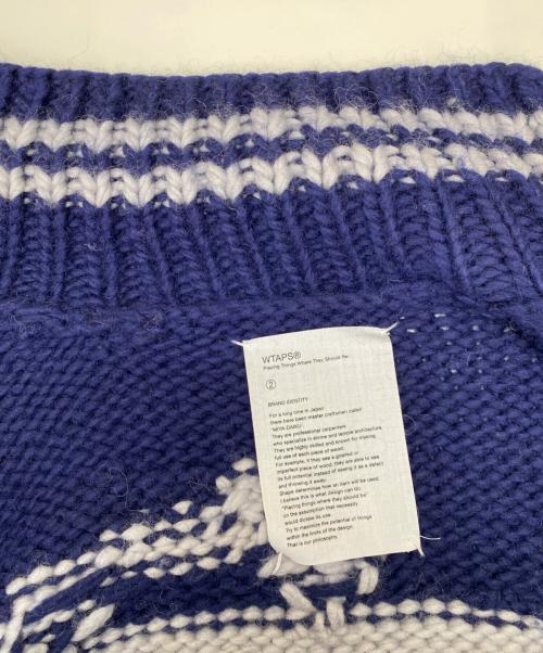 WTAPS（ダブルタップス）WTAPS (ダブルタップス) カウチンニットカーディガン ネイビー×グレー サイズ:②の古着・服飾アイテム