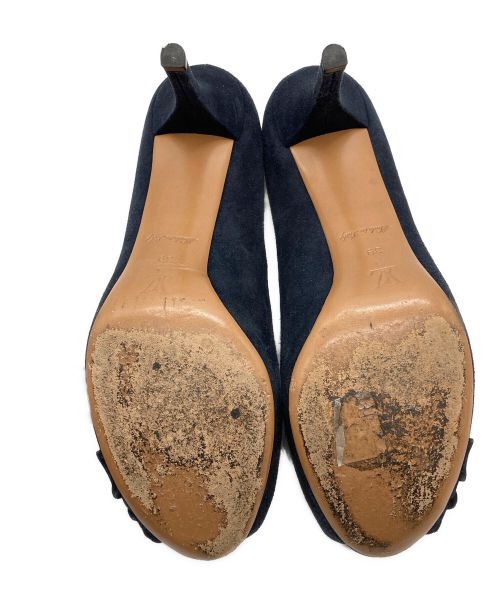 LOUIS VUITTON（ルイ ヴィトン）LOUIS VUITTON (ルイ ヴィトン) オープントゥーパンプス ネイビー サイズ:39の古着・服飾アイテム