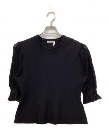 Chloe（クロエ）の古着「パフスリーブニット」｜ブラック
