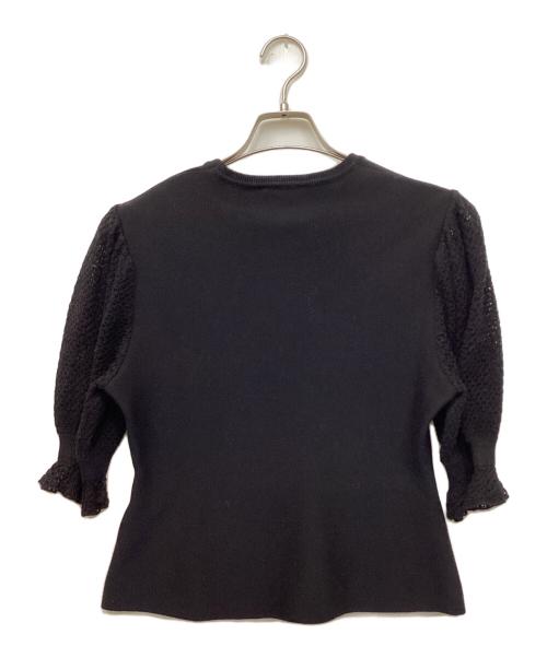 Chloe（クロエ）Chloe (クロエ) パフスリーブニット ブラック サイズ:Mの古着・服飾アイテム