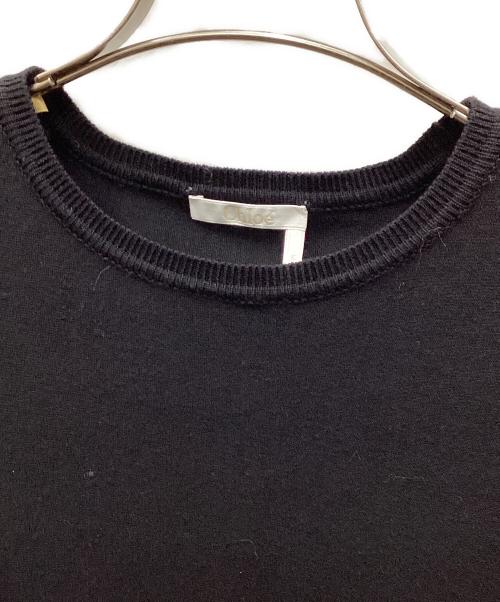 Chloe（クロエ）Chloe (クロエ) パフスリーブニット ブラック サイズ:Mの古着・服飾アイテム