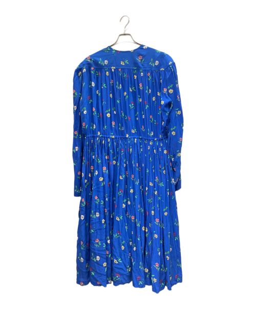 BALENCIAGA（バレンシアガ）BALENCIAGA (バレンシアガ) フローラル ドレス ブルー サイズ:Lの古着・服飾アイテム