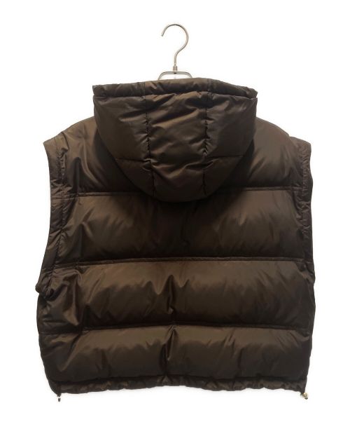 CELINE（セリーヌ）CELINE (セリーヌ) TRIOMPHE CROPPED DOWN JACKET ブラウン サイズ:38の古着・服飾アイテム