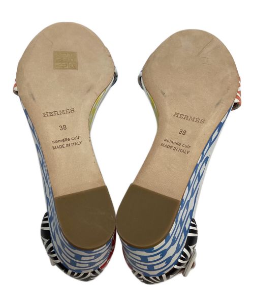 HERMES（エルメス）HERMES (エルメス) アンクルストラップウェッジソールサンダル サイズ:38の古着・服飾アイテム