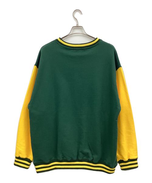 X-LARGE（エクストララージ）X-LARGE (エクストララージ) クルーネックスウェット イエロー×グリーン サイズ:XL 未使用品の古着・服飾アイテム