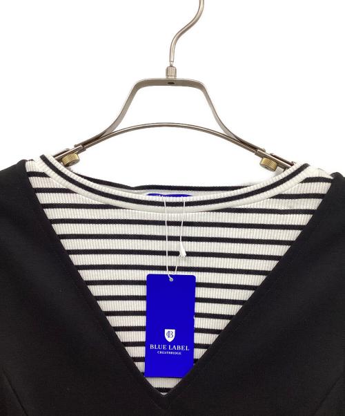 BLUE LABEL CRESTBRIDGE（ブルーレーベルクレストブリッジ）BLUE LABEL CRESTBRIDGE (ブルーレーベルクレストブリッジ) ジャンパースカートセットアップ ホワイト×ブラック サイズ:36 未使用品の古着・服飾アイテム