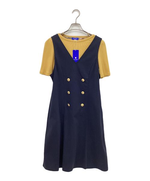 BLUE LABEL CRESTBRIDGE（ブルーレーベルクレストブリッジ）BLUE LABEL CRESTBRIDGE (ブルーレーベルクレストブリッジ) ジャンパースカートセットアップ イエロー サイズ:36 未使用品の古着・服飾アイテム