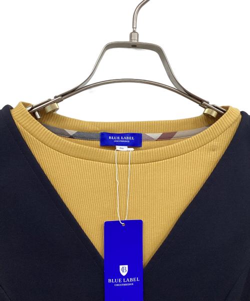 BLUE LABEL CRESTBRIDGE（ブルーレーベルクレストブリッジ）BLUE LABEL CRESTBRIDGE (ブルーレーベルクレストブリッジ) ジャンパースカートセットアップ イエロー サイズ:36 未使用品の古着・服飾アイテム