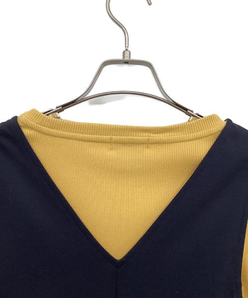BLUE LABEL CRESTBRIDGE（ブルーレーベルクレストブリッジ）BLUE LABEL CRESTBRIDGE (ブルーレーベルクレストブリッジ) ジャンパースカートセットアップ イエロー サイズ:36 未使用品の古着・服飾アイテム