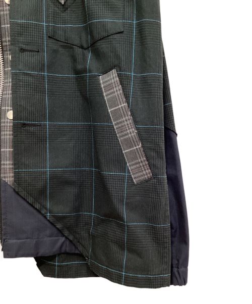 sacai（サカイ）sacai (サカイ) CHECKED PANELLED JACKET（チェックドパネルドジャケット） マルチカラー サイズ:2の古着・服飾アイテム