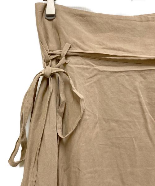 ebure（エブール）EBURE (エブール) ハイウエストテンセルリネンロングスカート ベージュ サイズ:38の古着・服飾アイテム