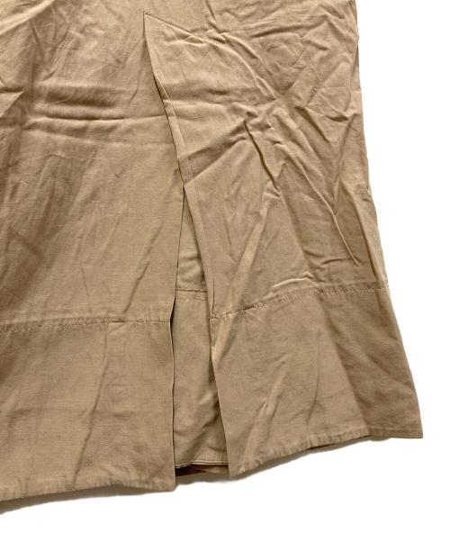 ebure（エブール）EBURE (エブール) ハイウエストテンセルリネンロングスカート ベージュ サイズ:38の古着・服飾アイテム