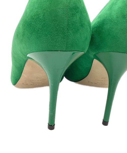 JIMMY CHOO（ジミーチュウ）JIMMY CHOO (ジミーチュウ) スウェードパンプス グリーン サイズ:39の古着・服飾アイテム