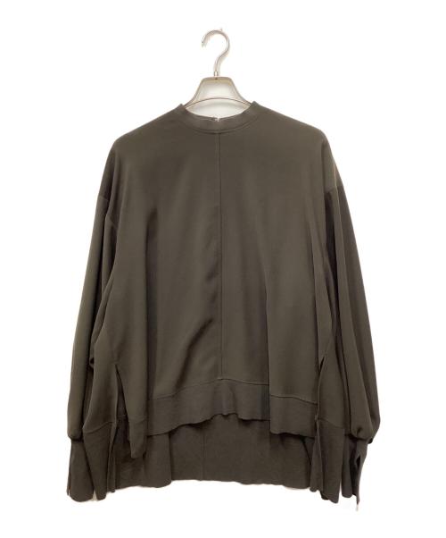 ENFOLD（エンフォルド）ENFOLD (エンフォルド) ミリオーネリブBOXブラウス オリーブ サイズ:38の古着・服飾アイテム