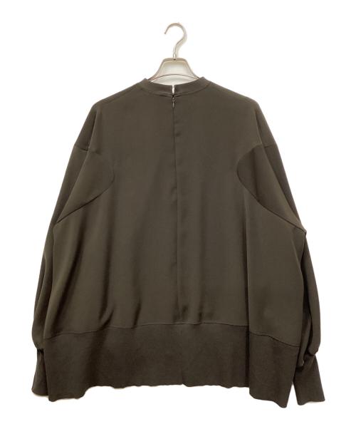 ENFOLD（エンフォルド）ENFOLD (エンフォルド) ミリオーネリブBOXブラウス オリーブ サイズ:38の古着・服飾アイテム