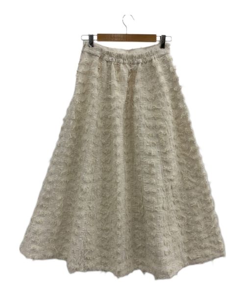 CADUNE（カデュネ）CADUNE (カデュネ) フラッグヤーンスカート アイボリー サイズ:38の古着・服飾アイテム