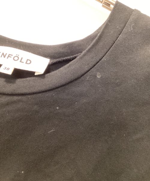 ENFOLD（エンフォルド）ENFOLD (エンフォルド) シルケット天竺 ツイストプルオーバー ブラウス カットソー ブラック サイズ:38の古着・服飾アイテム