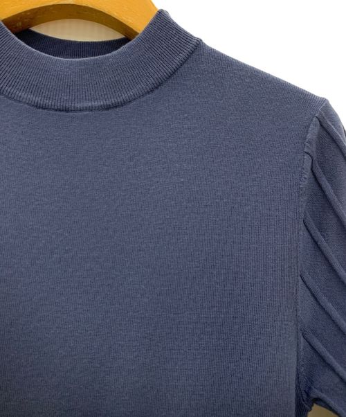 Pinky & Dianne（ピンキーアンドダイアン）Pinky & Dianne (ピンキーアンドダイアン) タックスカートニットワンピース ブルー サイズ:38の古着・服飾アイテム