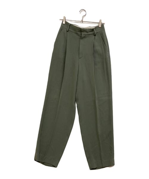 6(ROKU) BEAUTY&YOUTH（ロク ビューティーアンドユース）6(ROKU) BEAUTY&YOUTH (ロク ビューティーアンドユース) GEORGETTE TUCK PANTS グリーン サイズ:36の古着・服飾アイテム
