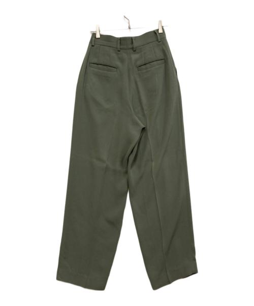 6(ROKU) BEAUTY&YOUTH（ロク ビューティーアンドユース）6(ROKU) BEAUTY&YOUTH (ロク ビューティーアンドユース) GEORGETTE TUCK PANTS グリーン サイズ:36の古着・服飾アイテム