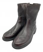 ECCOエコー）の古着「レザーミッドカットブーツ」｜ブラウン