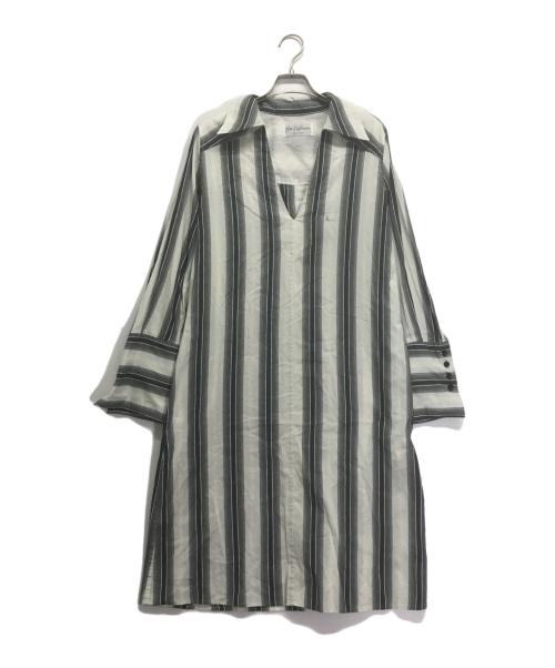 EICA YOSHINARI（エイカ ヨシナリ）Eica Yoshinari (エイカ ヨシナリ) コットンシルクワンピース ブルー サイズ:Fの古着・服飾アイテム