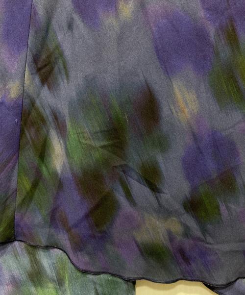 JILL STUART（ジルスチュアート）JILL STUART (ジルスチュアート) シェーディングフラワープリントワンピース パープル サイズ:2の古着・服飾アイテム