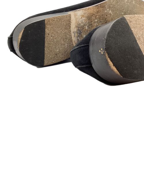 BAUDOIN&LANGE（ボードインアンドランジ）BAUDOIN&LANGE (ボードインアンドランジ) ゴートスエードプレーンベルジャンシューズ ブラック サイズ:不明の古着・服飾アイテム