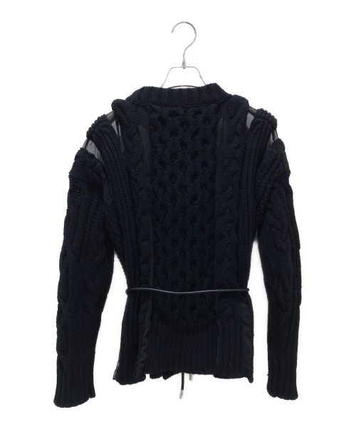 sacai（サカイ）sacai (サカイ) Mix Wool Knit Pullover ブラック サイズ:2の古着・服飾アイテム