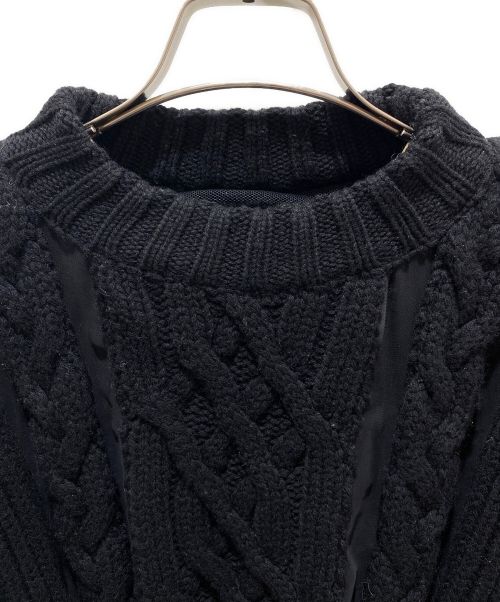 sacai（サカイ）sacai (サカイ) Mix Wool Knit Pullover ブラック サイズ:2の古着・服飾アイテム