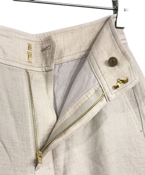 Noble（ノーブル）Noble (ノーブル) ファジーリネンスリットフレアパンツ グレージュ サイズ:38の古着・服飾アイテム