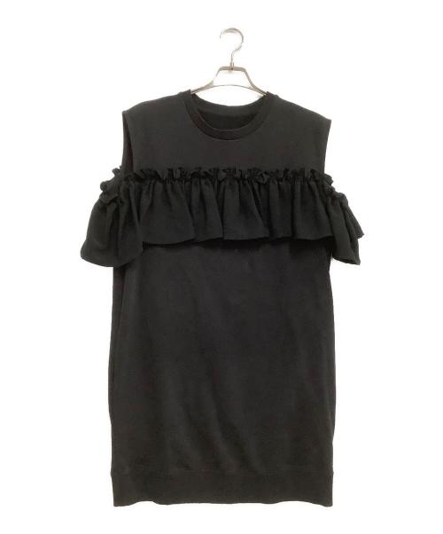 MM6 Maison Margiela（エムエムシックスメゾンマルジェラ）MM6 Maison Margiela (エムエムシックスメゾンマルジェラ) フリルミニドレスワンピ ブラック サイズ:Sの古着・服飾アイテム