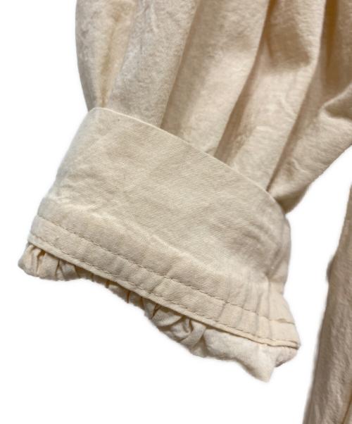 Veritecoeur（ヴェリテクール）Veritecoeur (ヴェリテクール) コットンノーカラーウエストギャザーワンピース ベージュ サイズ:1の古着・服飾アイテム