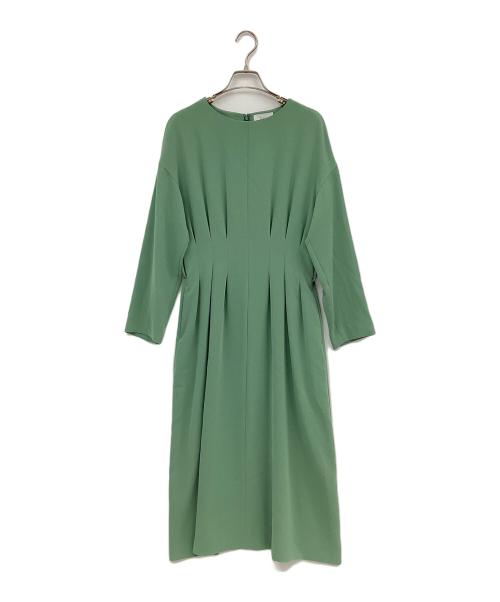 S.ESSENTIALS（エス エッセンシャルズ）S.ESSENTIALS (エス エッセンシャルズ) ソアパールダブルクロスドレス グリーン サイズ:38の古着・服飾アイテム