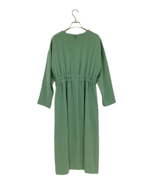 S.ESSENTIALS（エス エッセンシャルズ）S.ESSENTIALS (エス エッセンシャルズ) ソアパールダブルクロスドレス グリーン サイズ:38の古着・服飾アイテム
