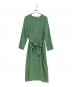 S.ESSENTIALS（エス エッセンシャルズ）の古着「ソアパールダブルクロスドレス」｜グリーン