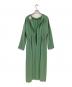 中古・古着 S.ESSENTIALS (エス エッセンシャルズ) ソアパールダブルクロスドレス グリーン サイズ:38：5000円