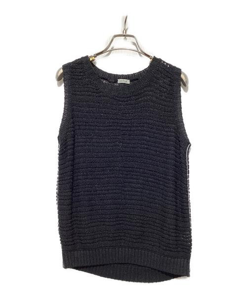 NEPLA.（ネプラ）NEPLA. (ネプラ) 5G WASHI ノースリーブニット ブラック サイズ:1（F）の古着・服飾アイテム