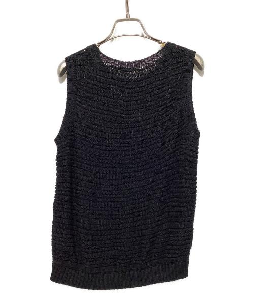 NEPLA.（ネプラ）NEPLA. (ネプラ) 5G WASHI ノースリーブニット ブラック サイズ:1（F）の古着・服飾アイテム