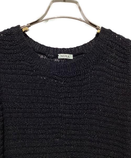 NEPLA.（ネプラ）NEPLA. (ネプラ) 5G WASHI ノースリーブニット ブラック サイズ:1（F）の古着・服飾アイテム