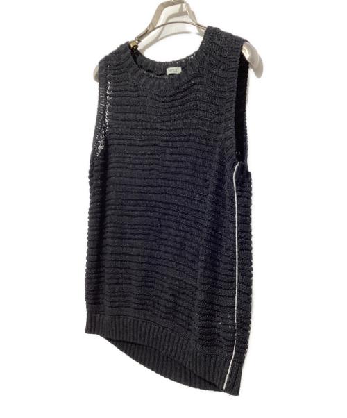 NEPLA.（ネプラ）NEPLA. (ネプラ) 5G WASHI ノースリーブニット ブラック サイズ:1（F）の古着・服飾アイテム