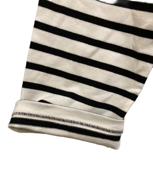 EVERYDAY I LIKE.（エヴリデイ アイ ライク）EVERYDAY I LIKE. (エヴリデイ アイ ライク) Cropped Stripe Tシャツ ホワイト サイズ:不明の古着・服飾アイテム