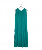Plageプラージュ）の古着「プリーツJersey ワンピース」｜グリーン