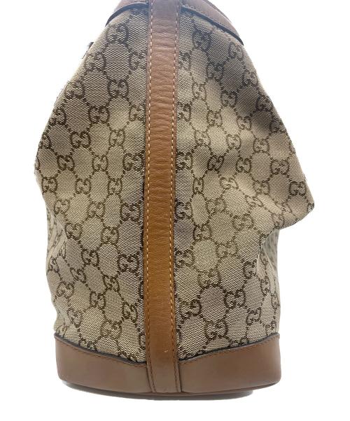 GUCCI（グッチ）GUCCI (グッチ) ポーチ付トートバッグ ブラウンの古着・服飾アイテム