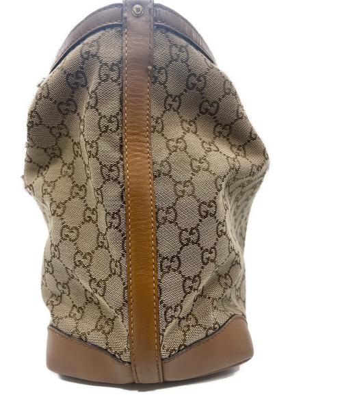 GUCCI（グッチ）GUCCI (グッチ) ポーチ付トートバッグ ブラウンの古着・服飾アイテム